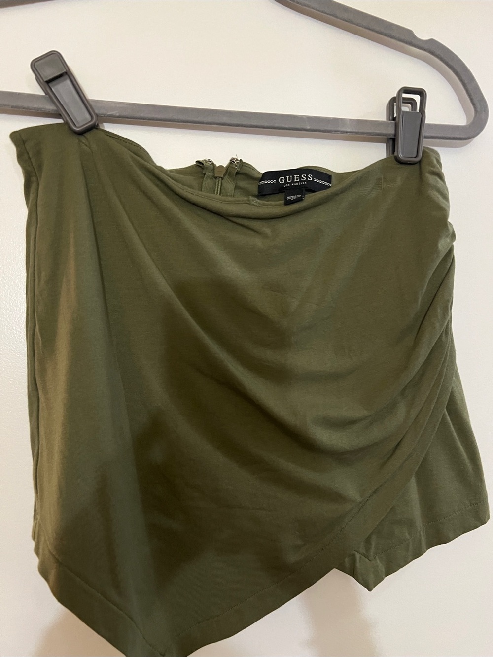 GUESS Olive Wrap-Style Mini Skirt